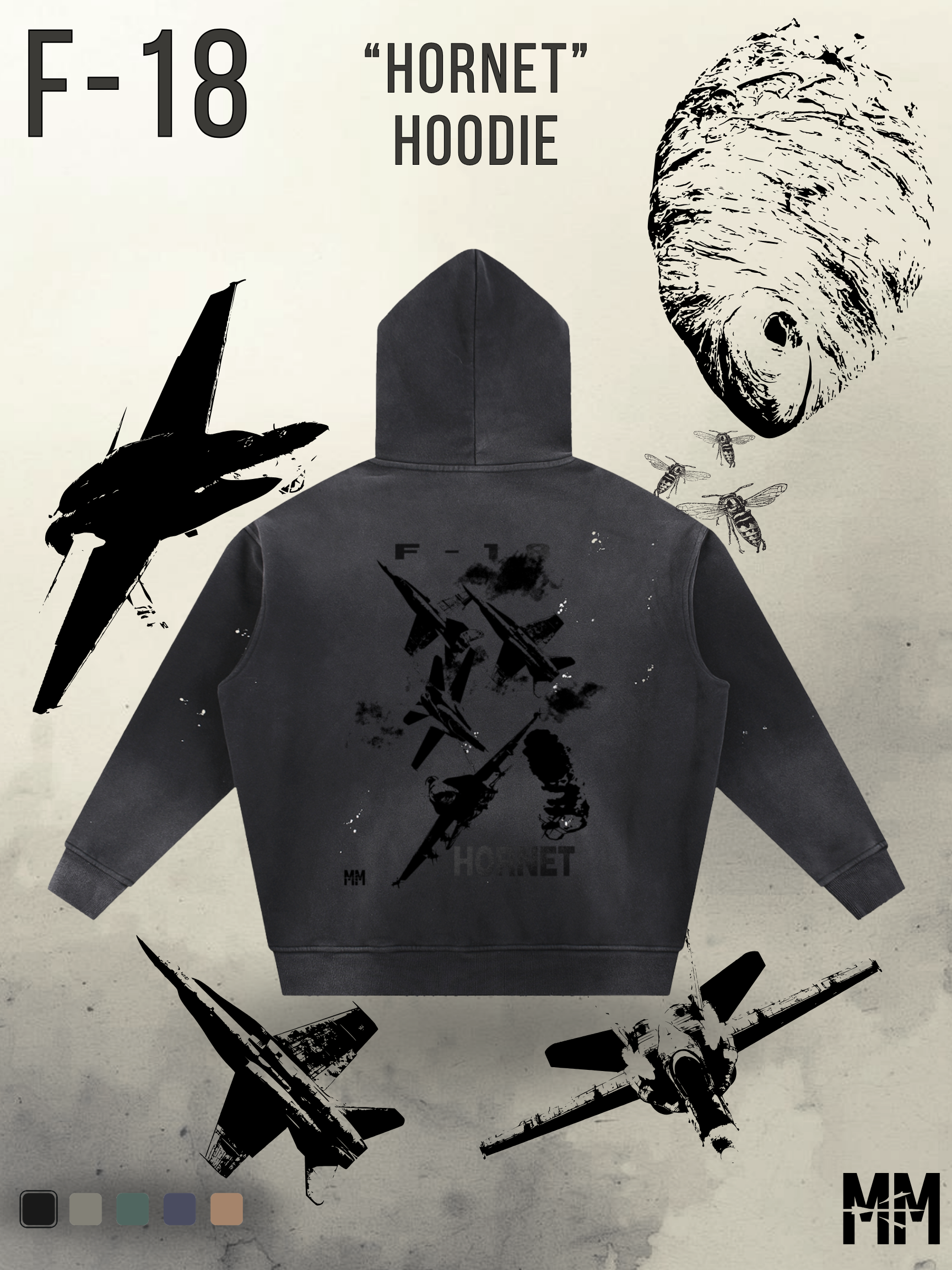Vintage Street F-18 Hoodie