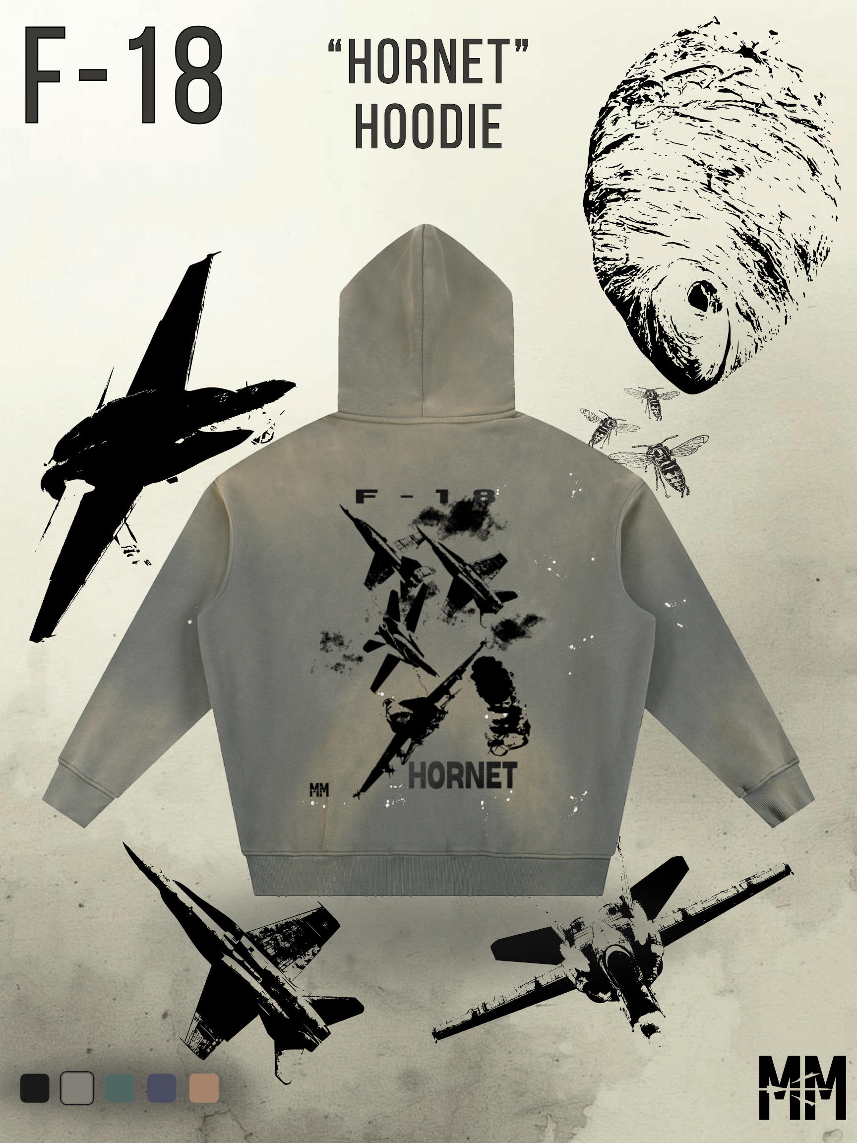 Vintage Street F-18 Hoodie