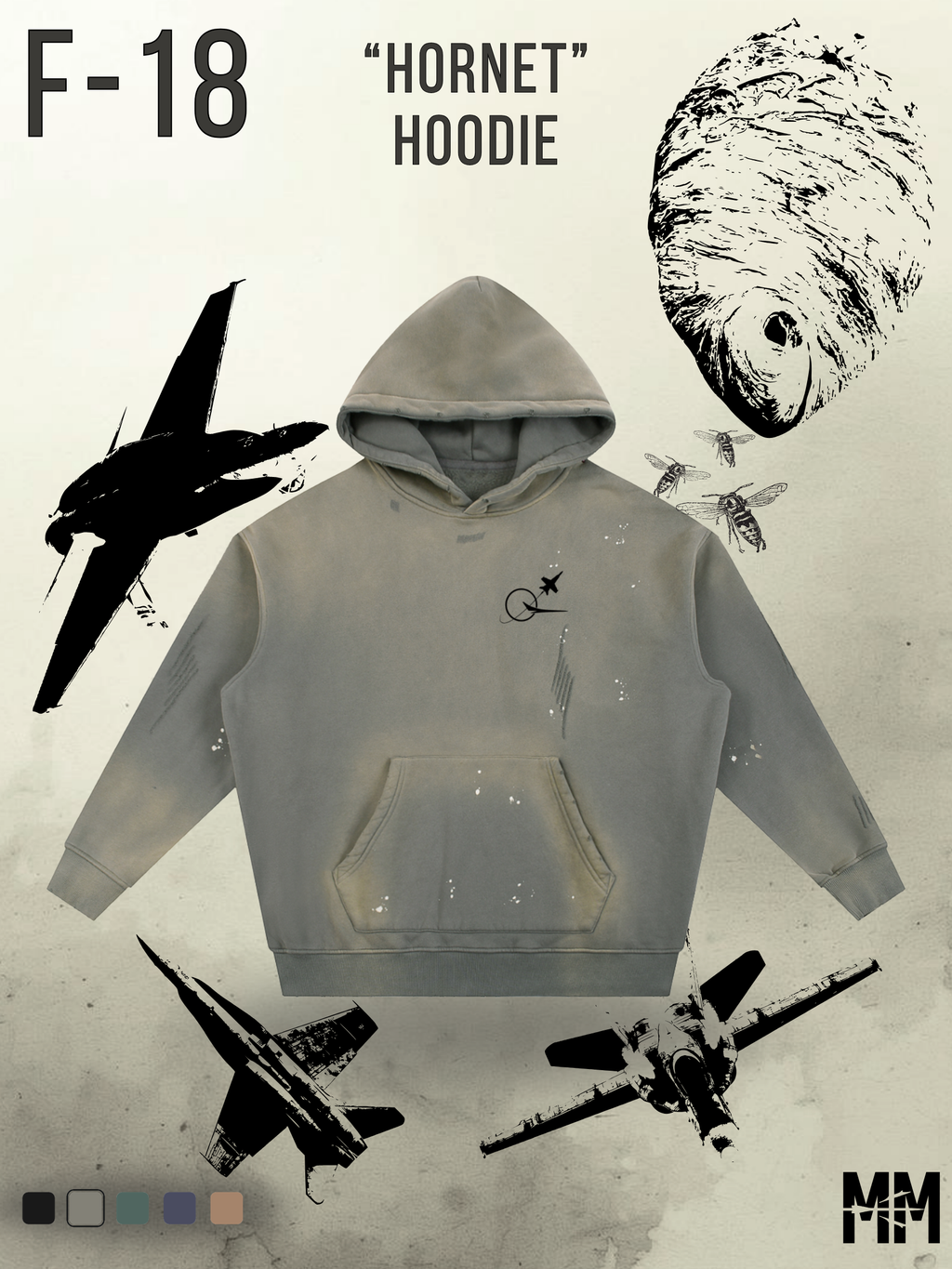 Vintage Street F-18 Hoodie