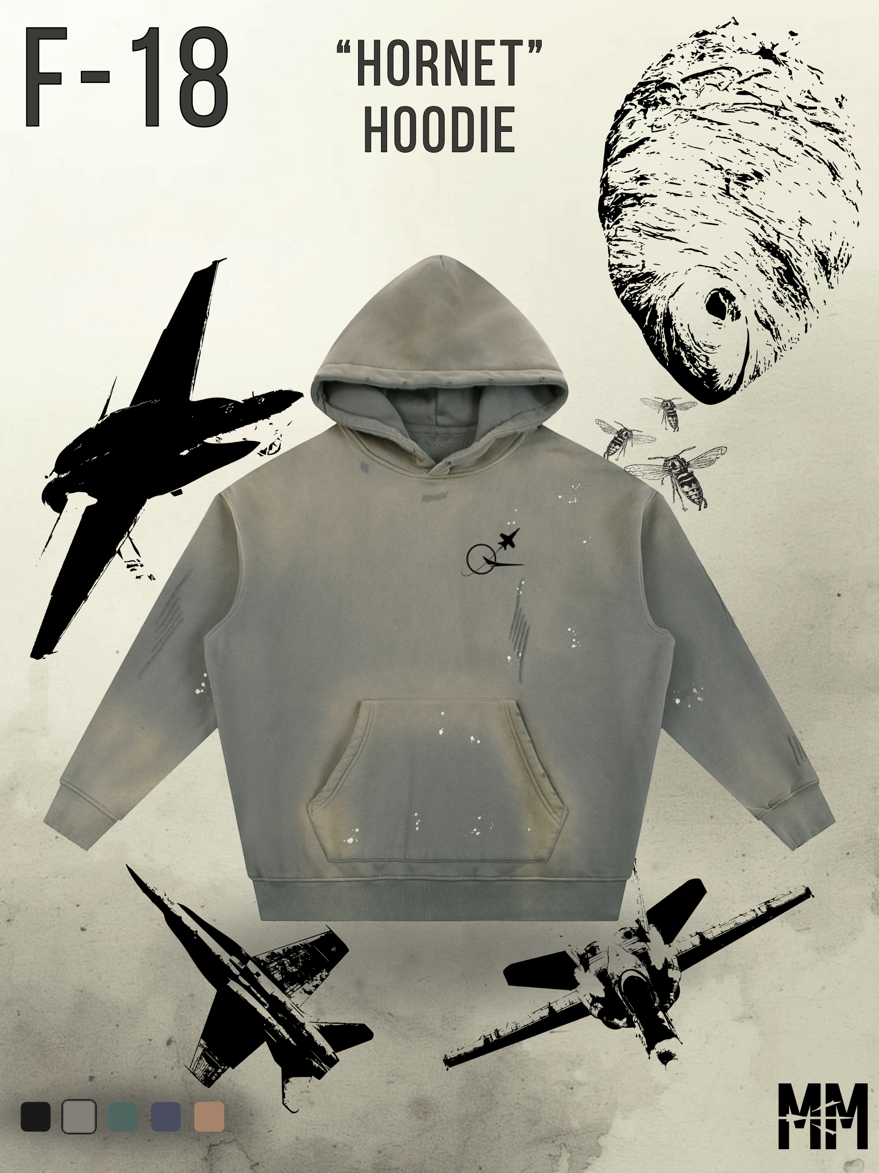 Vintage Street F-18 Hoodie