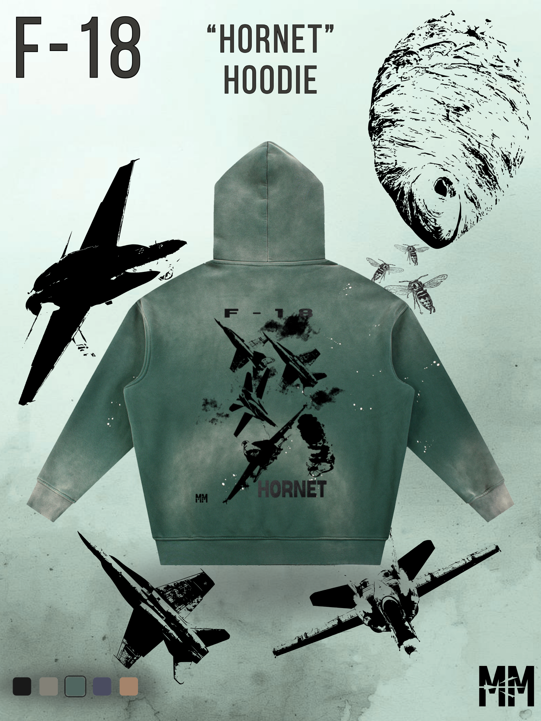 Vintage Street F-18 Hoodie