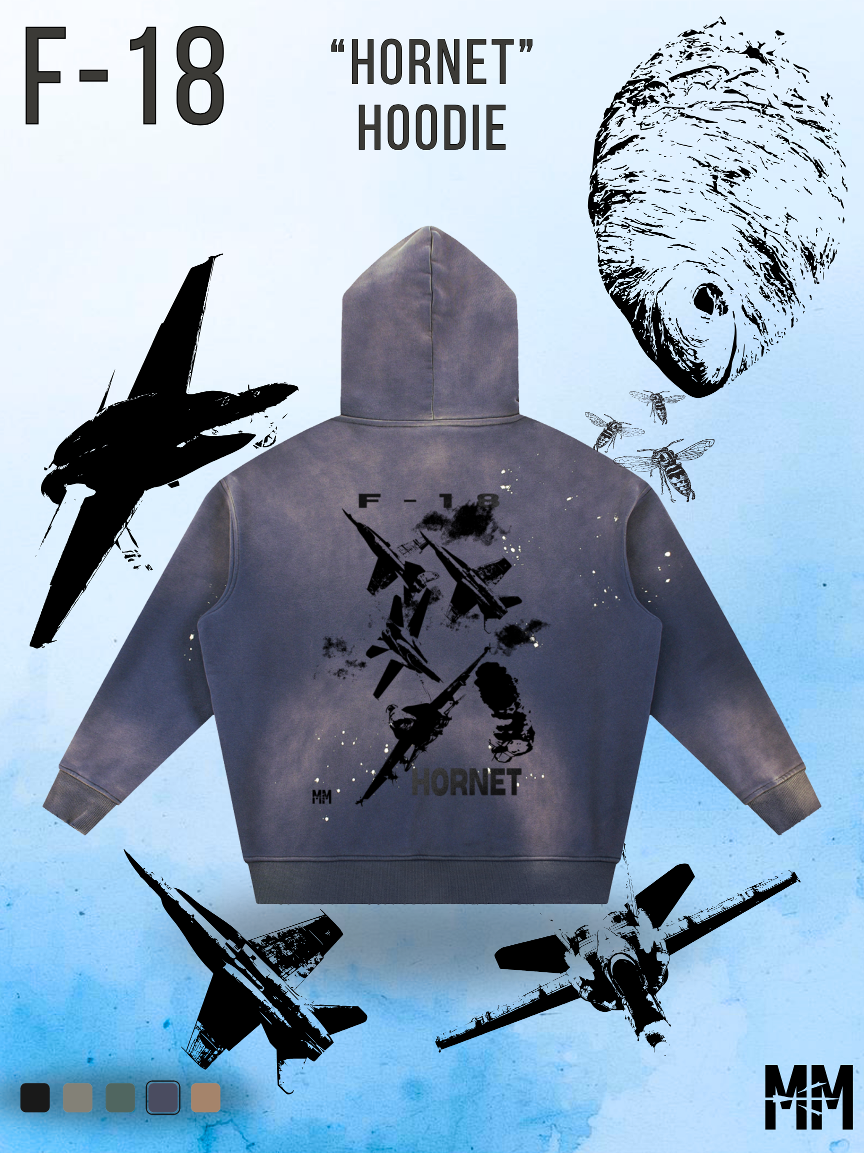 Vintage Street F-18 Hoodie